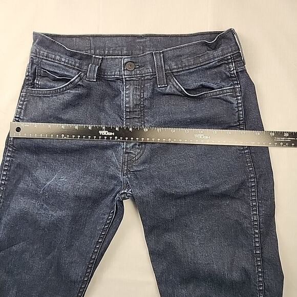 Levi's 513 Womens Jeans Dark Blue Wash 32x32 Denim Blue Stretch Elastic Ankles - Picture 3 of 8